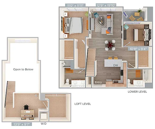 Floor plan B19L-B19LS-1212-1296