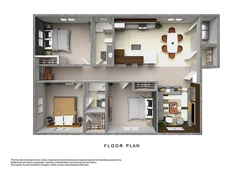 Floor plan 3 Bedroom, 2 Bathroom
