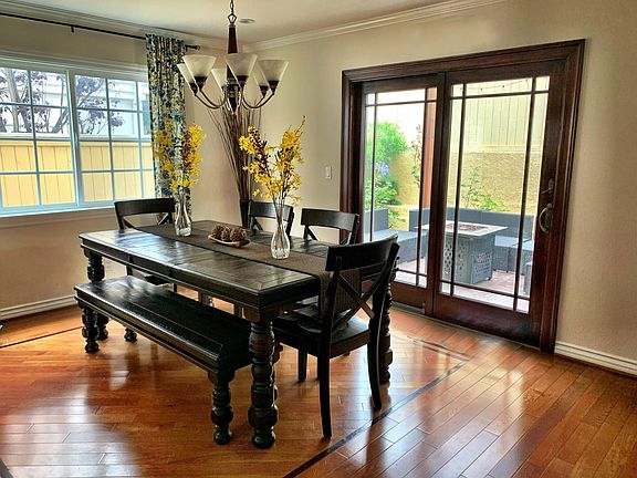 Dining room opens to covered patio.