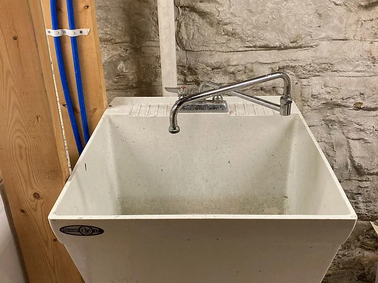 Basement utility sink.