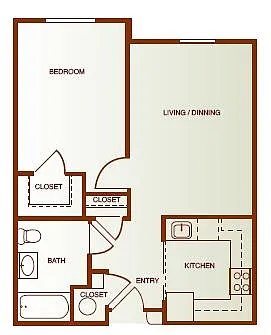Floor plan One-Bedroom