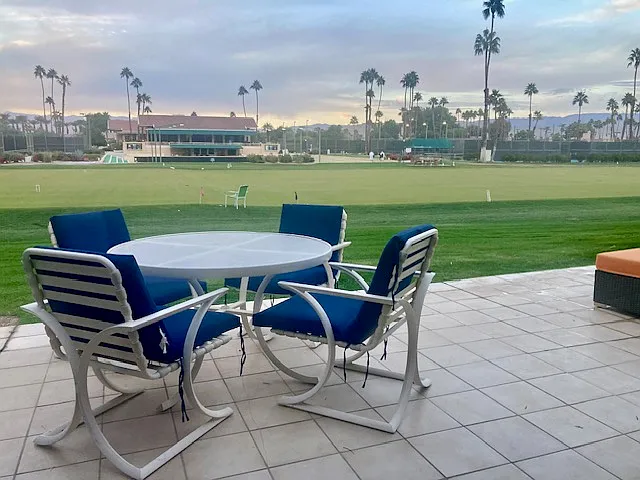Center court of croquet.