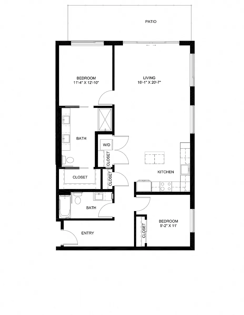 Floor plan Two Bedroom D4