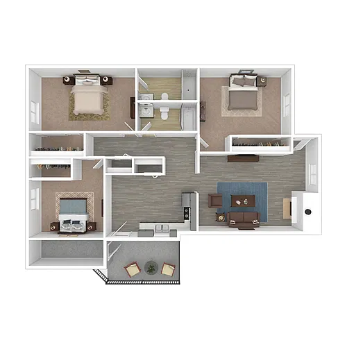 Floor plan Three Bedroom
