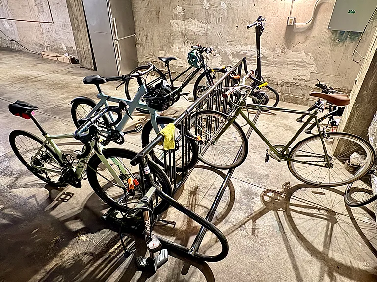 Enclosed bicycle rack
