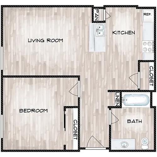 Floor plan 1 Bedroom