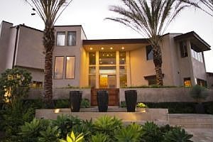 Front view of  ocean view home