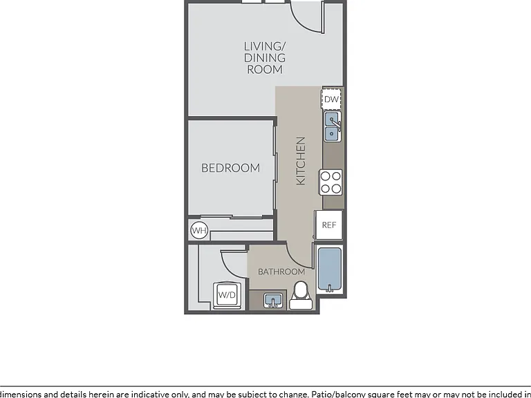 Plan 1C - Open One Bedroom