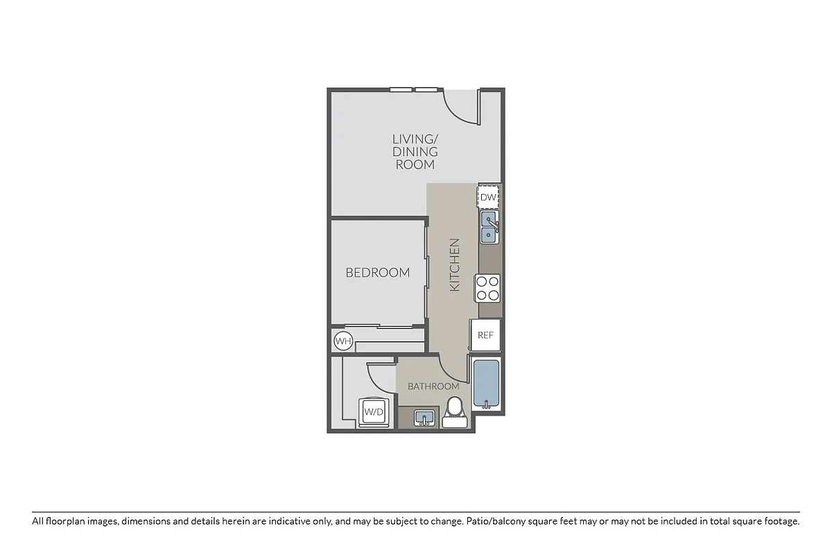 Floor plan Plan 1C - Open One Bedroom