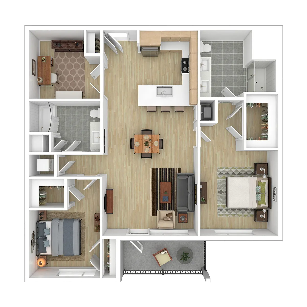 Floor plan 2x2 Den