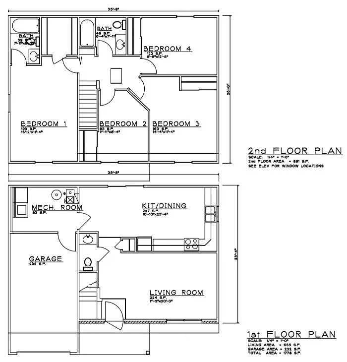 Floor plan 4 Bedroom House