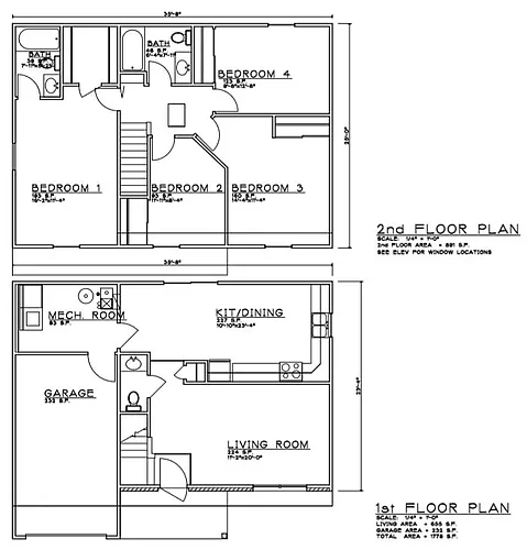 Floor plan 4 Bedroom House