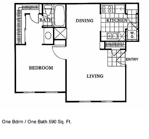 Floor plan One Bedroom