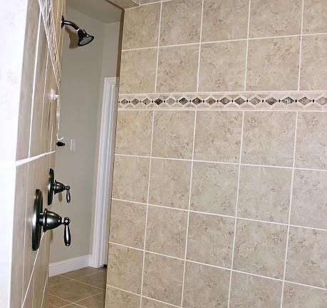 Walk through master shower