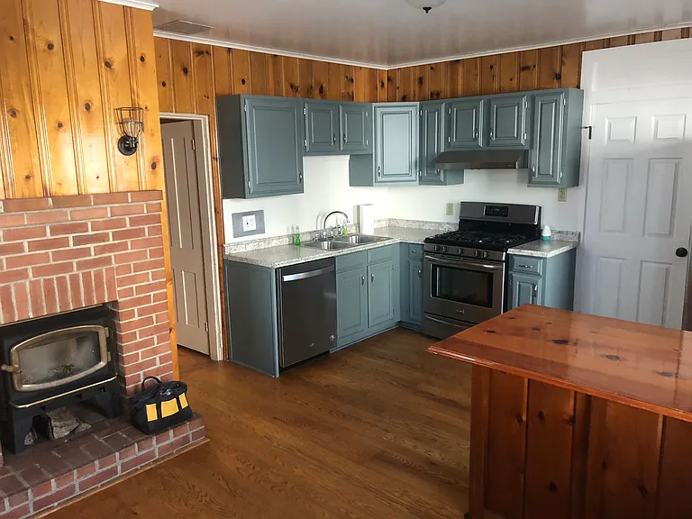 kitchen with updated cabinet color
