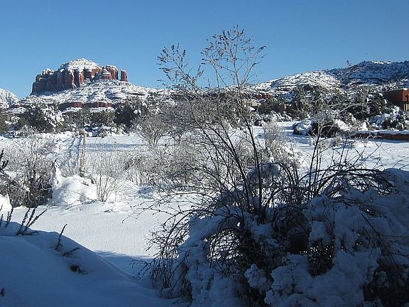 Cathedral Rock after a snow