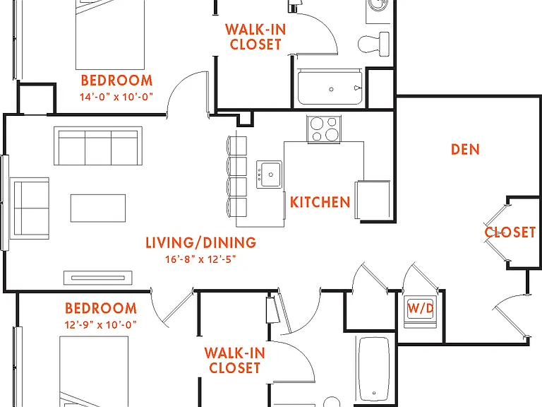 B2A1 floor plan One North of Boston