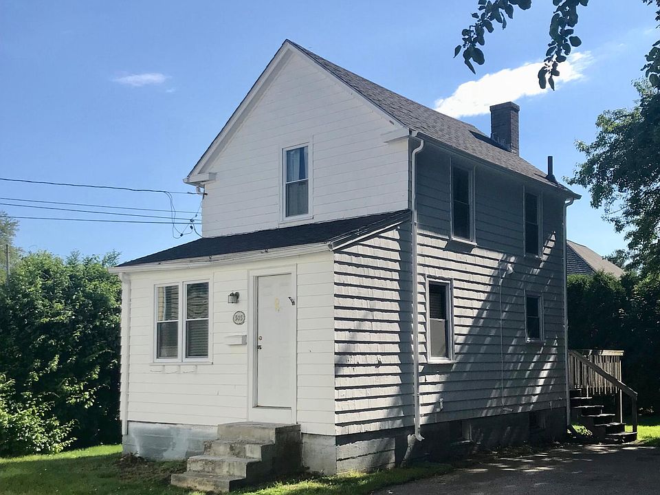 Front of house with parking.