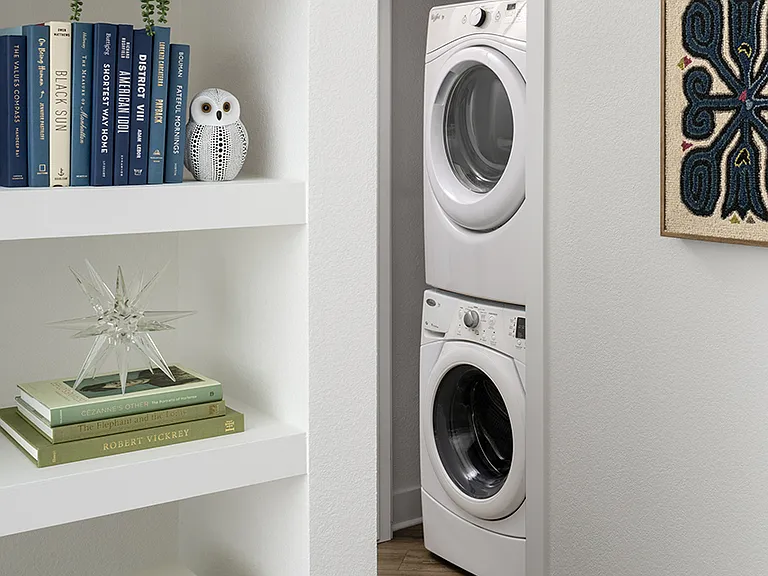 Platinum model in-home washer and dryer.