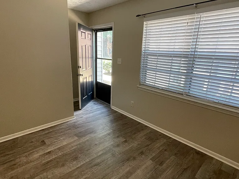 Front door into living room
