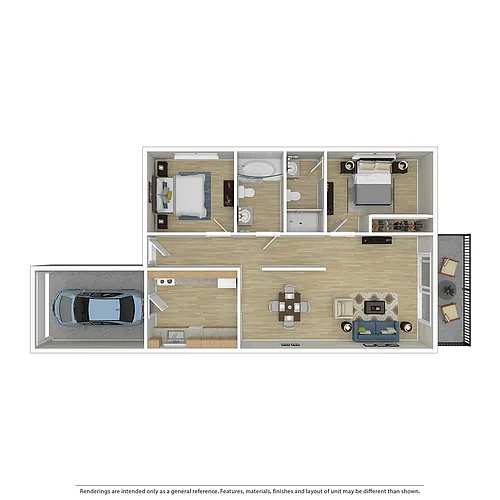 Floor plan 2 Bedroom _ 2 Bath