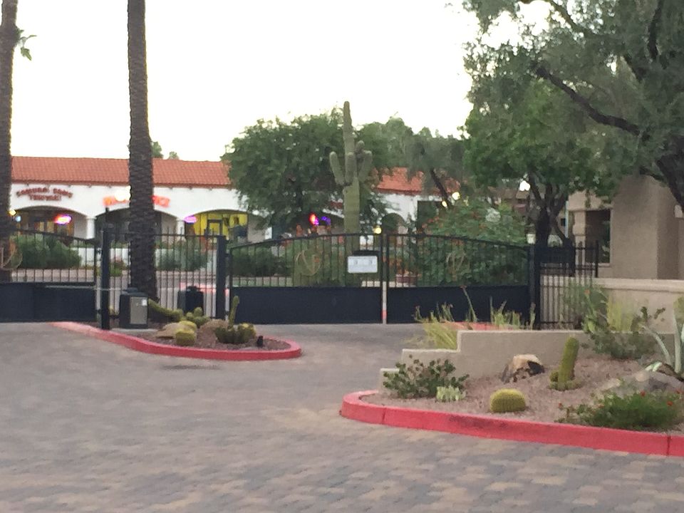 Security gate and shopping nearby
