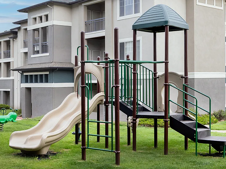 Apartment community playground at Sagebrook in Colorado Springs, CO.