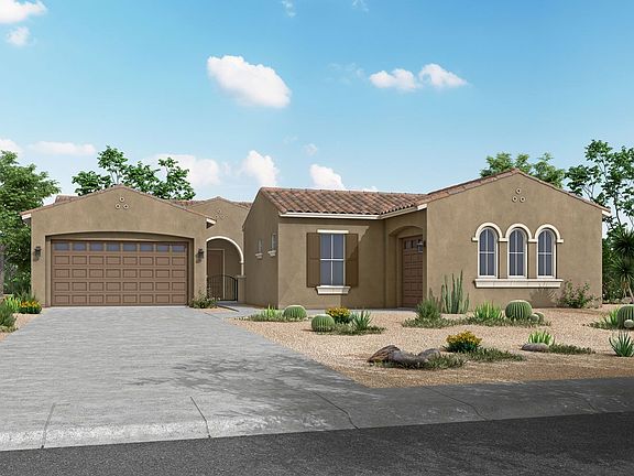 Spanish exterior elevation Orion floor plan at Harmony at Montecito in Estrella William Ryan Homes P