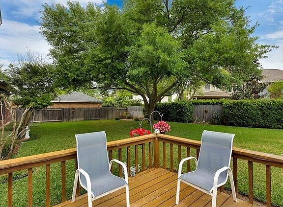 Large back yard  and deck ready for pool