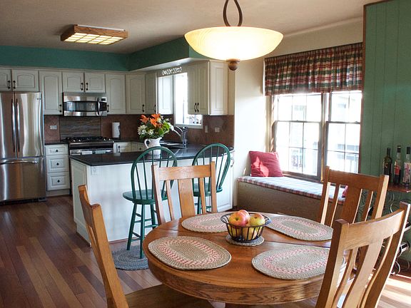 kitchen with window seat