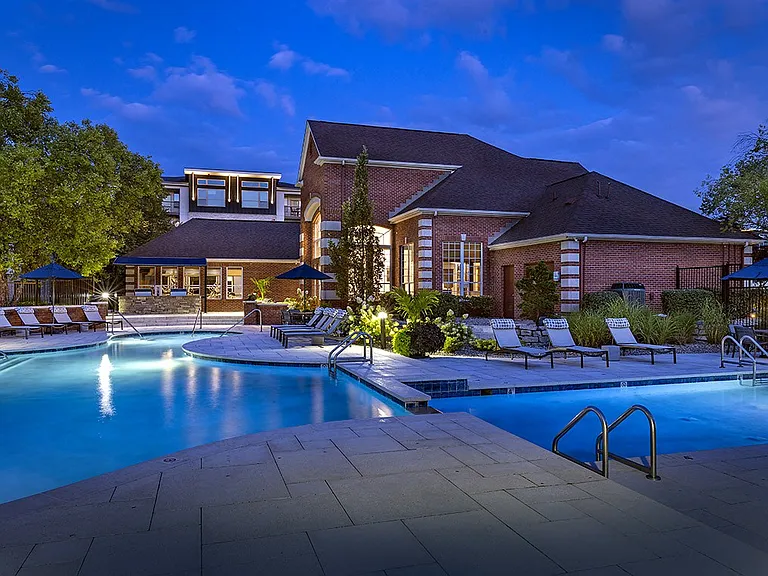 Pool at dusk