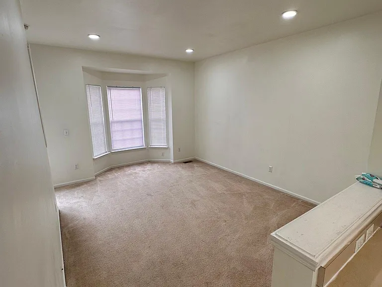 Hall with newly added recessed lighting