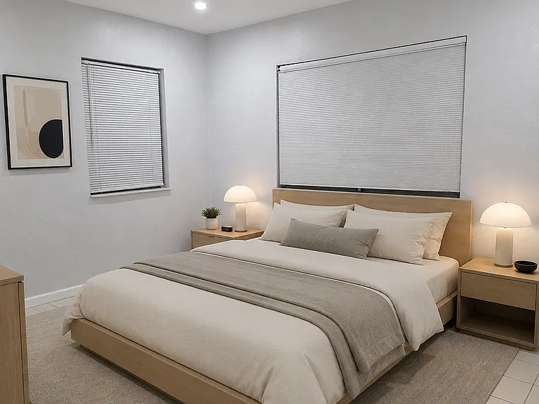 Master Bedroom - Virtually staged to demonstrate potential furnishing and layout options.