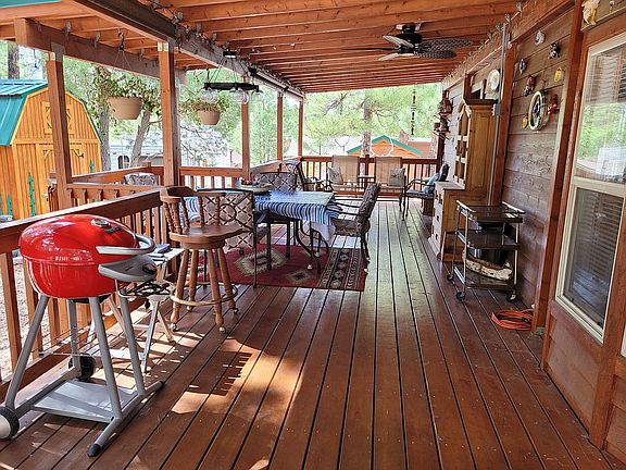 Full length covered deck