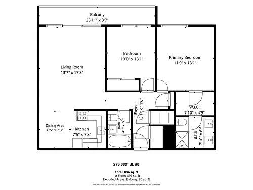 Floor plan 8 - 273 88th St - Parking Included