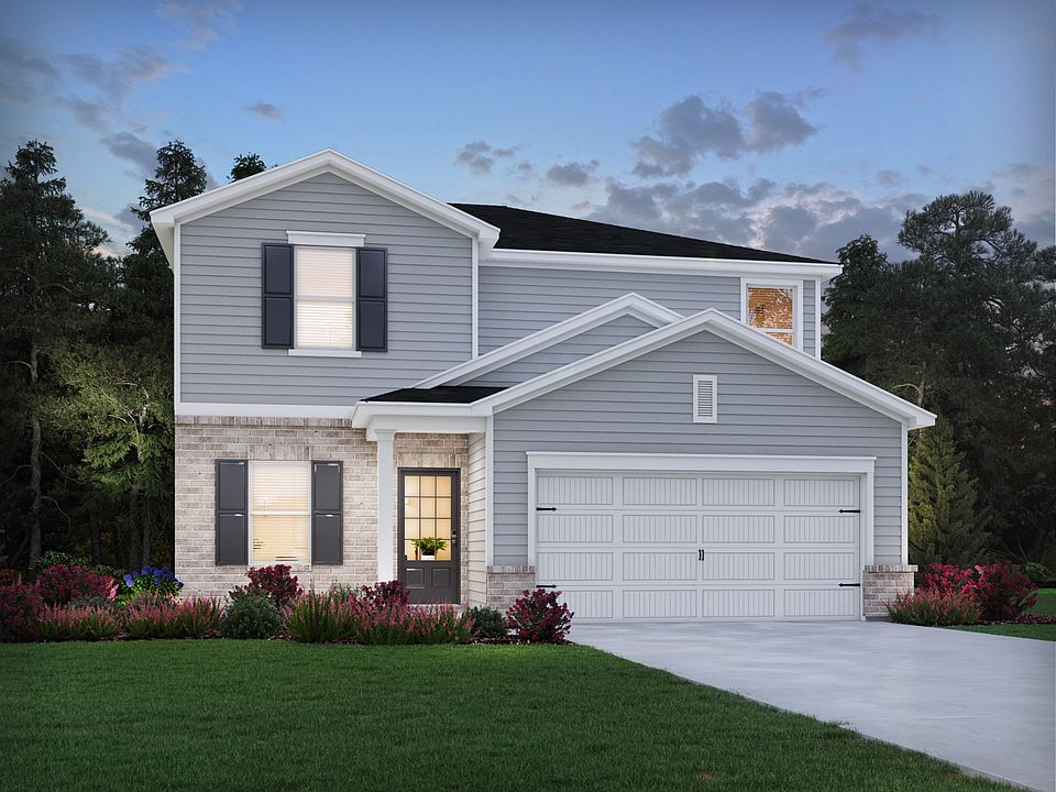 The Alexander floorplan with Elevation B modeled at Ivey Township.