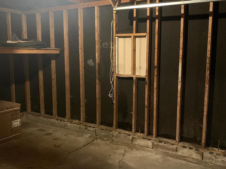 Large one-car garage with opener