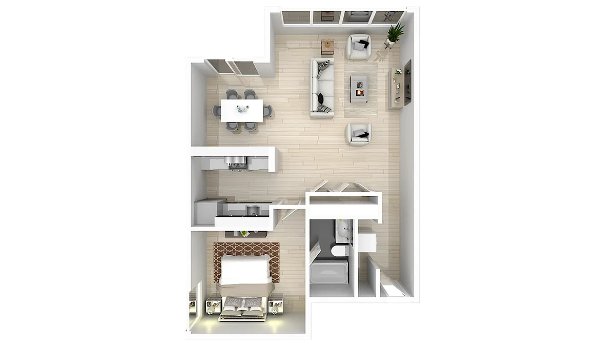 Floor plan 1 X 1