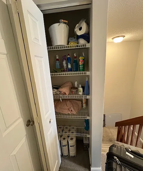 Linen closet (second floor)
