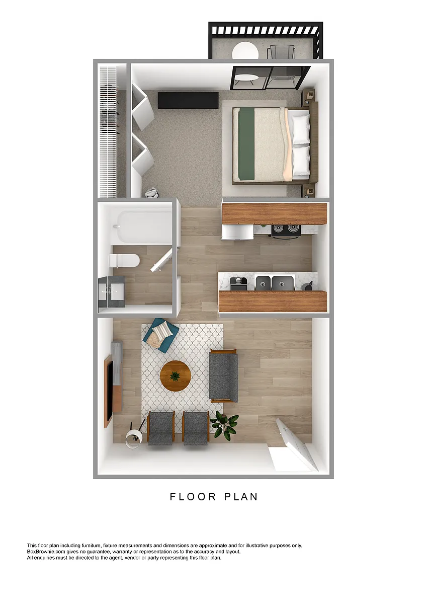 Floor plan 1X1 A1