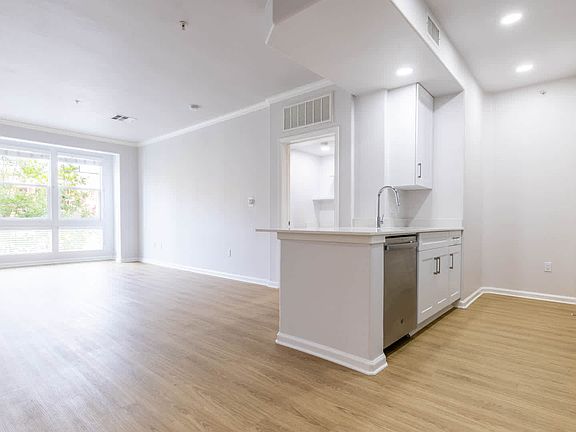 Kitchen and Living Room with Hard Surface Flooring