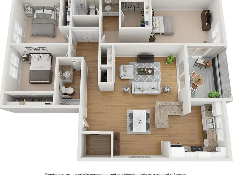A photo of our 3x2 floor plan, The Weston.