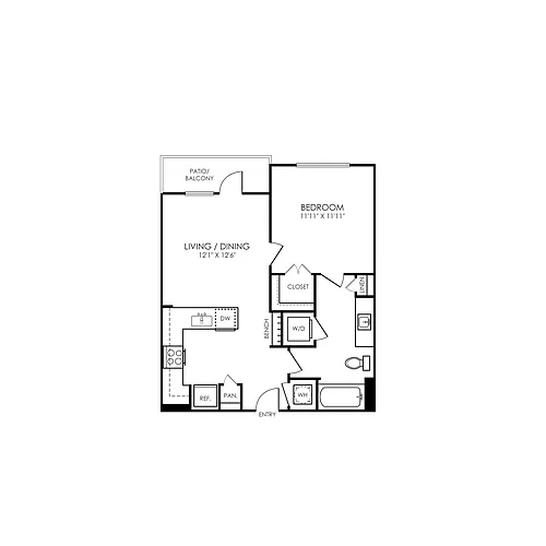 Floor plan A1- 1X1