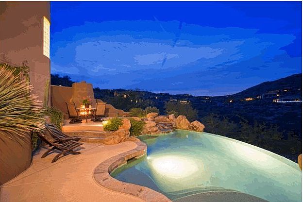 Heated Negative Edge Pool and Spa