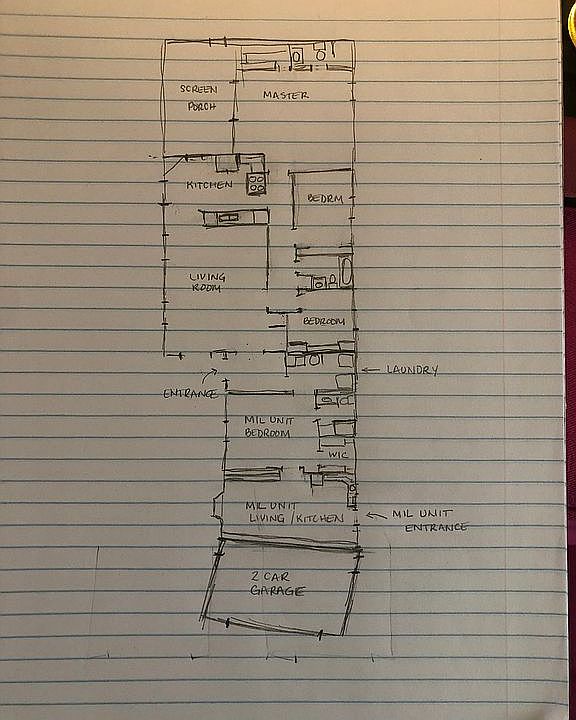 Rough drawing of the layout 