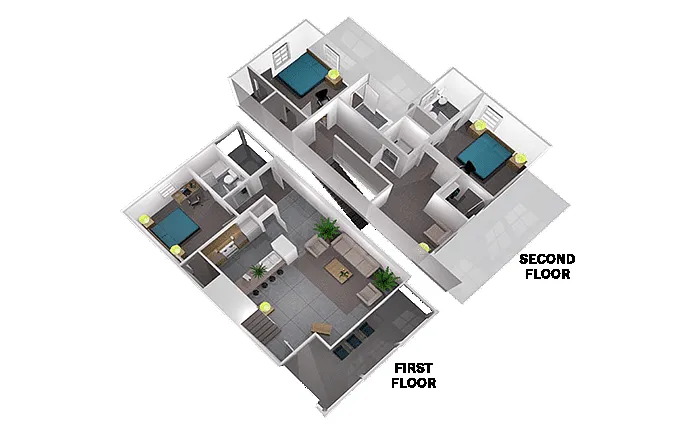 Floor plan 3x3 Duplex