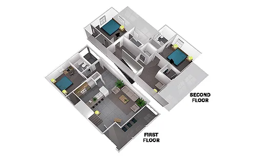 Floor plan 3x3 Duplex