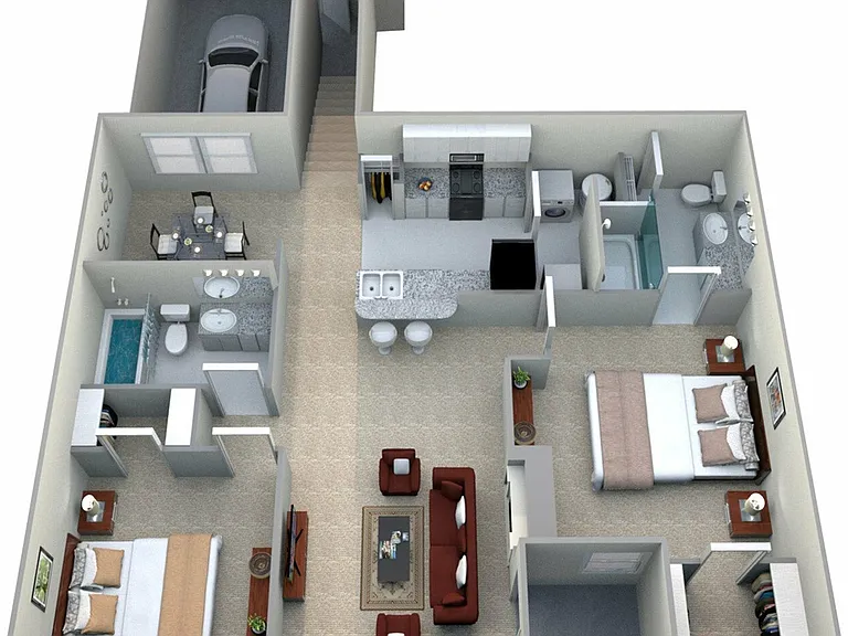 2 Bedroom, 2 Bath (1,145 sqft.) 2 Bedroom, 2 Bath (1,145 sqft.)