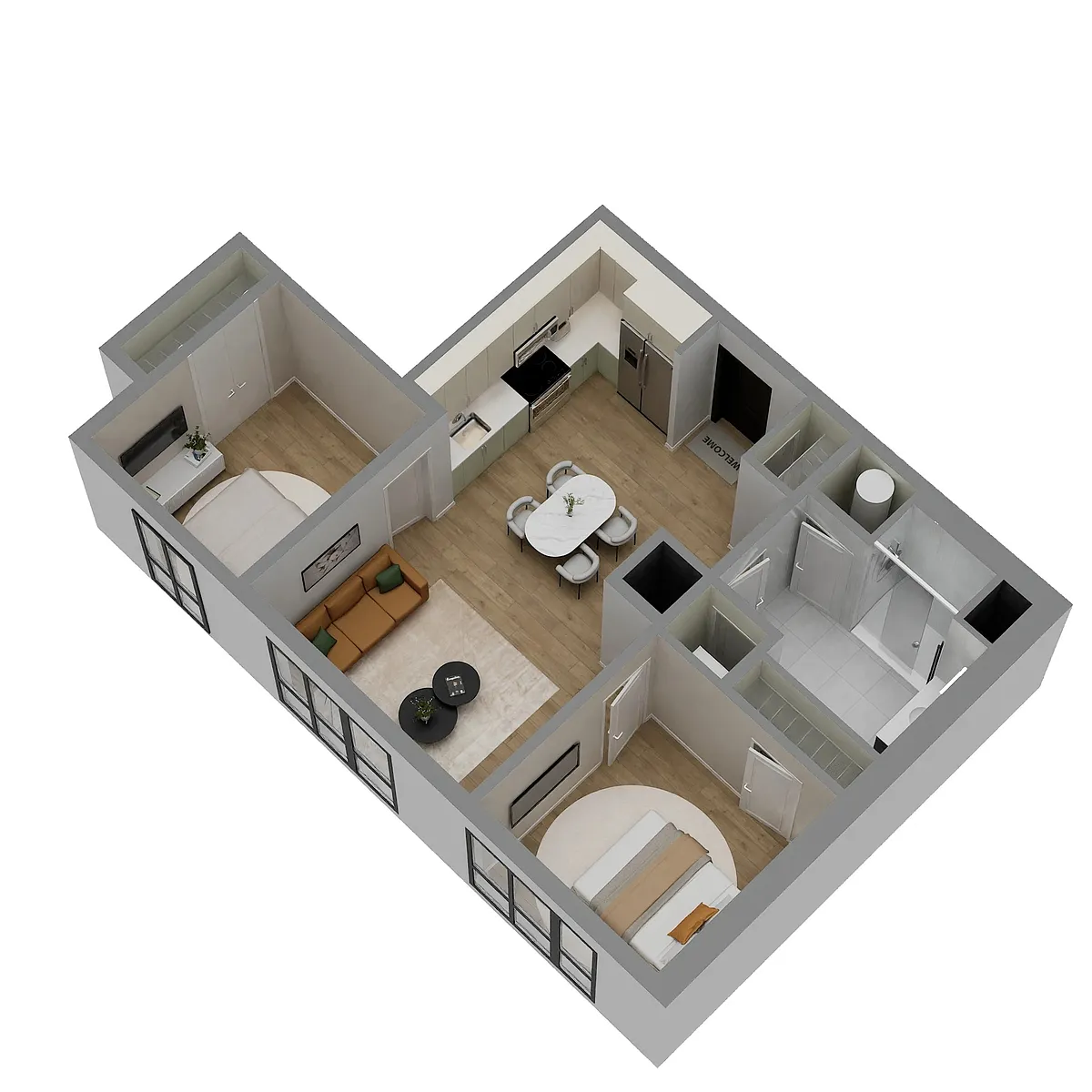 Floor plan B1B
