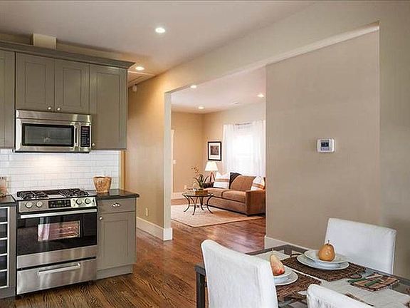 View from kitchen to living room